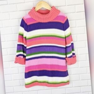 Gymboree Colorful‎ Striped Sweater Tunic Dress Kids Girls Small 5-6
